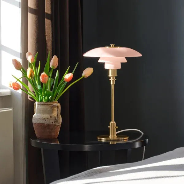 Nachttischlampe Rosa Vintage