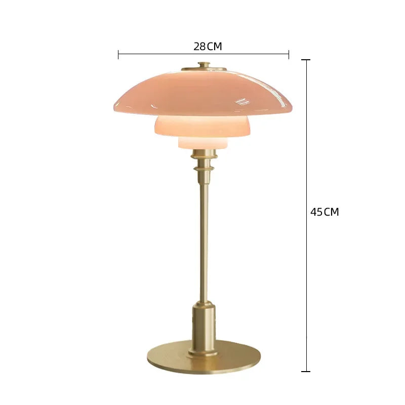 Nachttischlampe Rosa Vintage