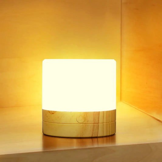 Nachttischlampe Touch Dimmbar Holz