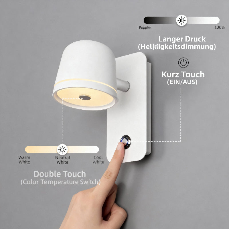 Nachttischlampe Wand Dimmbar