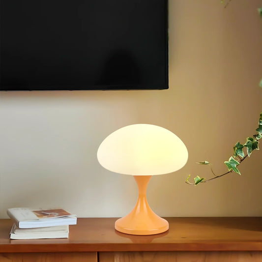 Pilzlampe Orange Kabellos