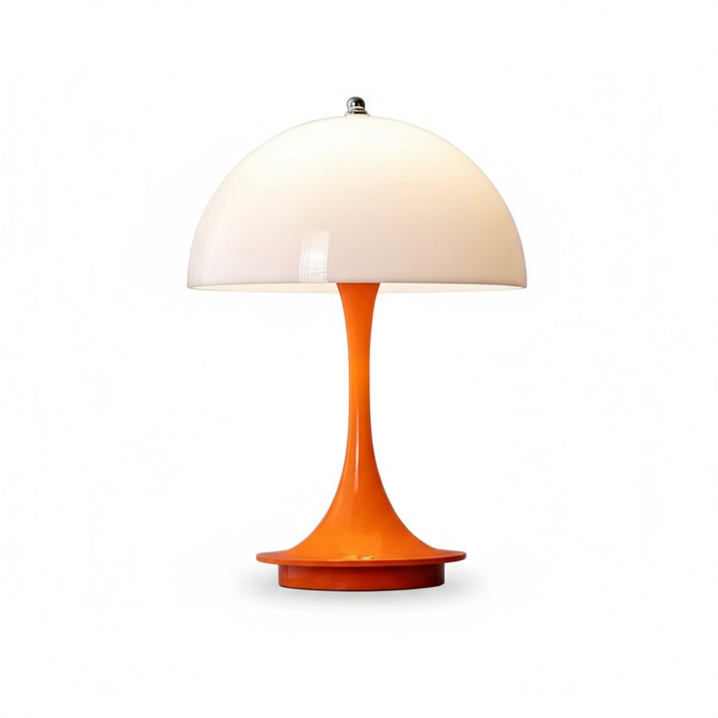 Pilzlampe Orange Kabellos