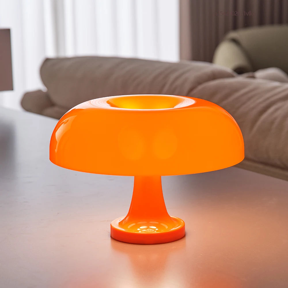 Pilzlampe Retro Orange