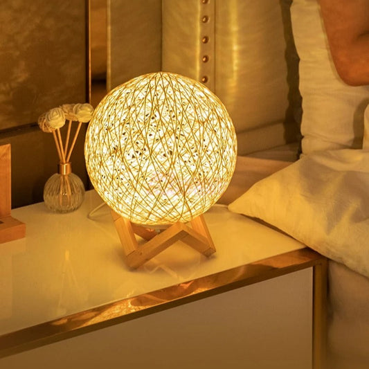Rattan Kugel Lampe