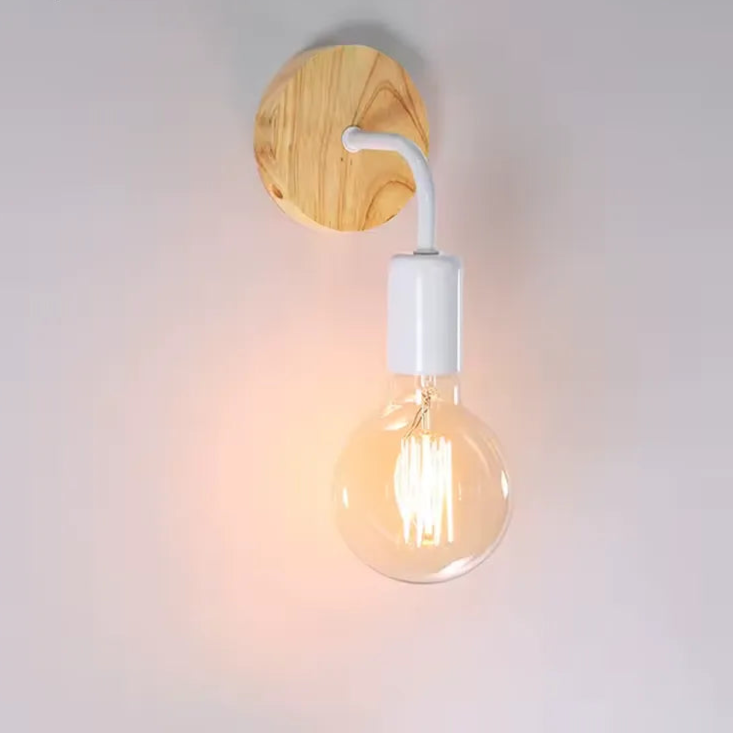 Wandlampe Holz Vintage Weiß