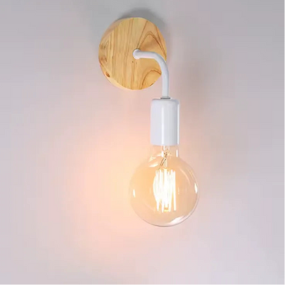 Wandlampe Holz Vintage Weiß