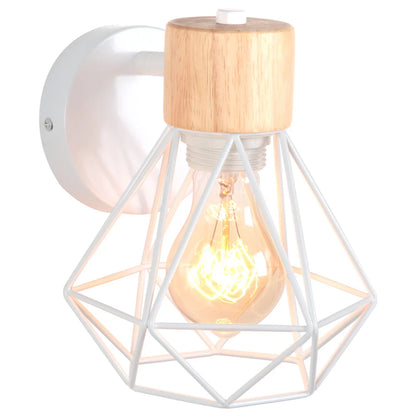 Wandlampe Industrial Design weiss