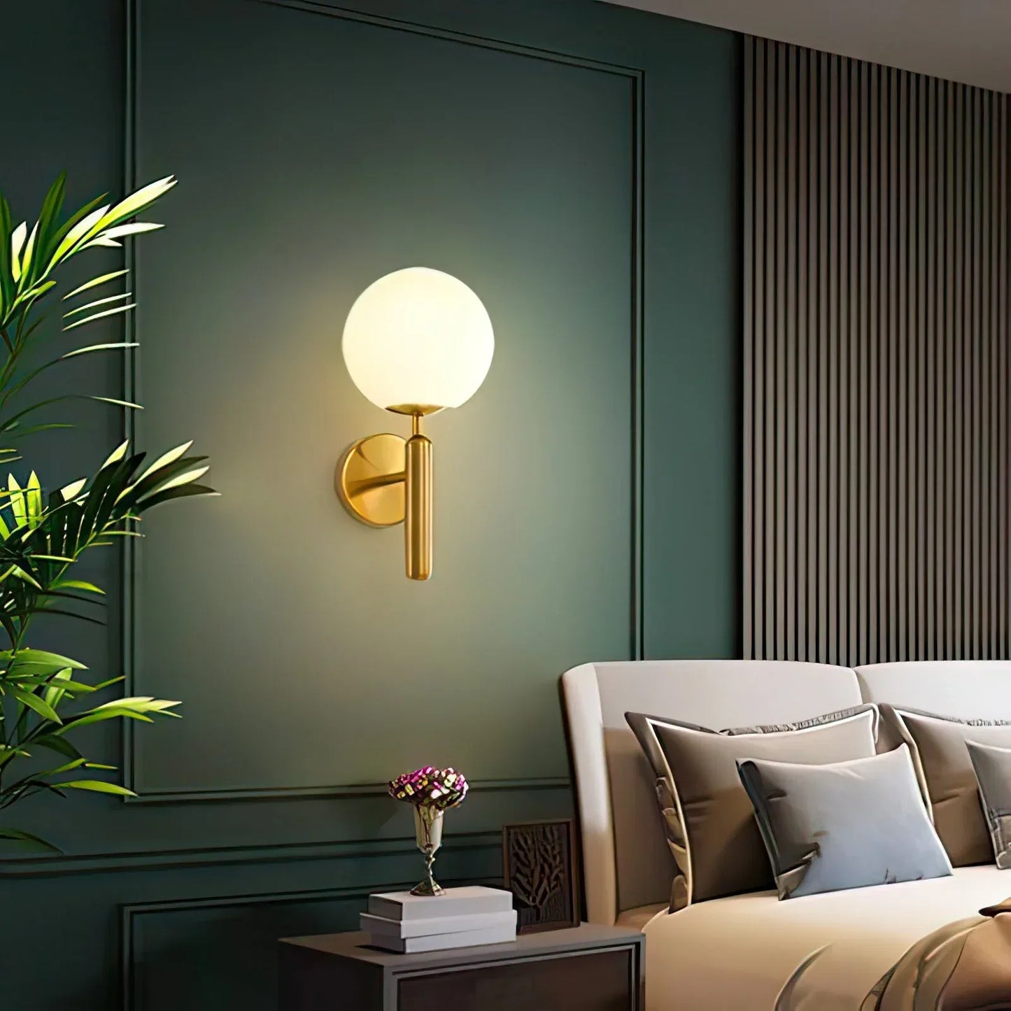 Wandlampe Nordisch Gold